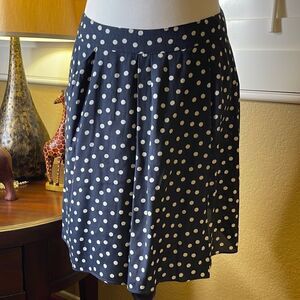 𝅺Cabi Polka Dot Mini Davis Skirt Navy Blue / White Size 4